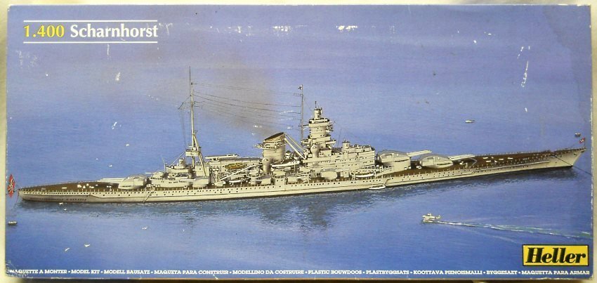 Heller 1/400 German World War II Battlecruiser Scharnhorst, 81085 plastic model kit